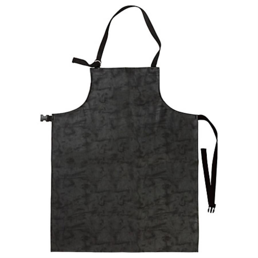 Apron, Waterproof, Charcoal, 33.5 x 26 Inch, Vinyl, With Adjustable Buckle On Neck Strap,1 - 1 EACH