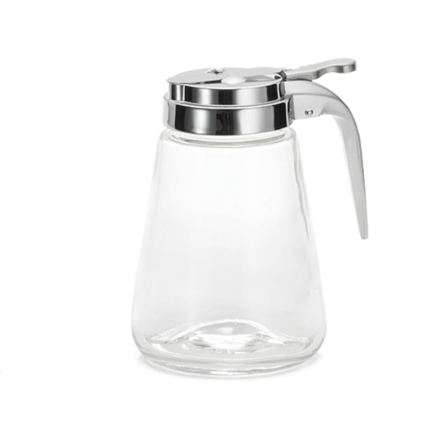 Dispenser, Syrup, 12 Ounce, Glass, with Chrome Top,1 - 1 EACH