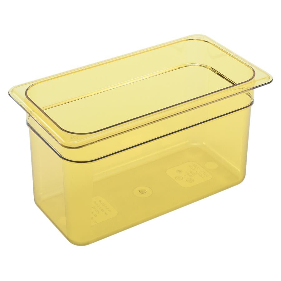 Pan, Food, Third-Size 6 Inch, 12.75 x 6.937 Inch Amber, High-Heat Plastic,1 - 1 EACH
