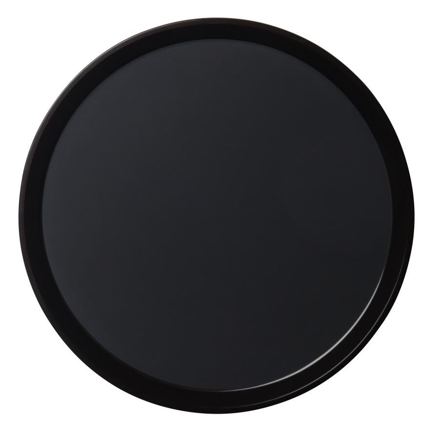 Tray, Serving, 11 Inch, Round, Black, Polypropylene, Non-Skid,1 - 1 EACH