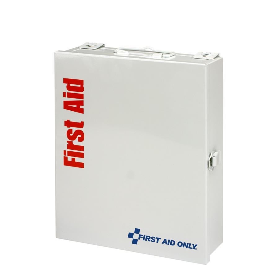 Cabinet, First-Aid, Fully-Stocked, White, Metal, 25-Person,1 - 1 EACH