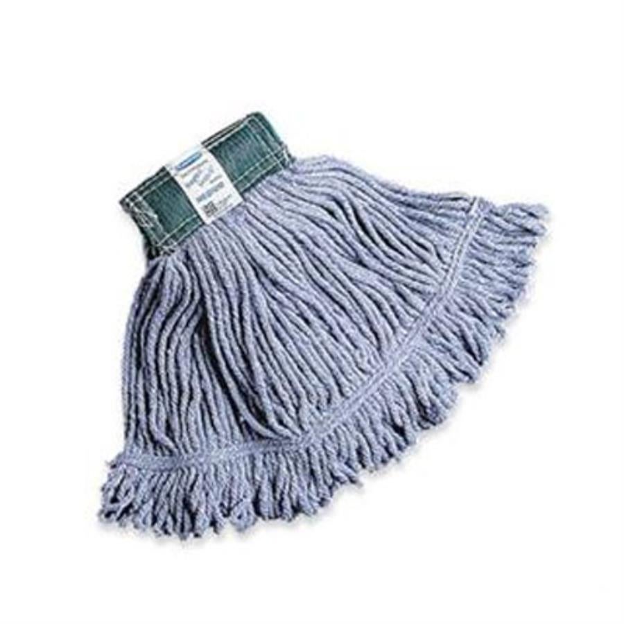 Mop Head, 4-Ply Cotton Blend Looped-End, 1 Inch Headband, Blue,1 - 1 EACH