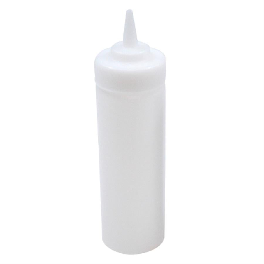 Bottles, Squeeze, 12 Ounce, Clear, Plastic, Wide-Mouth Cone Tip,12 - 1 EACH