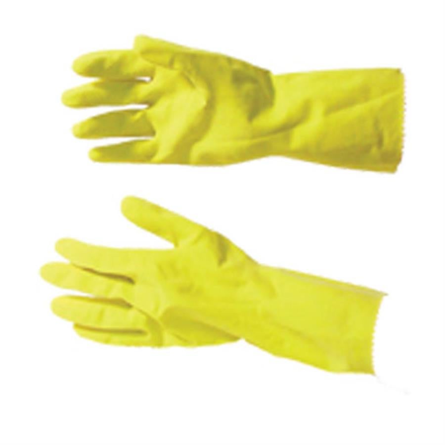 Gloves, Flock Lined, Yellow, Large, With Raised Diamond Grip,2 - 1 EACH