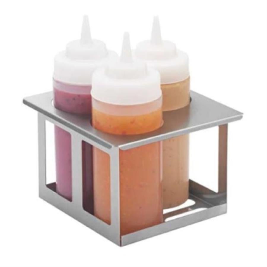 Holders, Bottle, Sixth-Size, 3-Hole, Stainless Steel,1 - 1 EACH