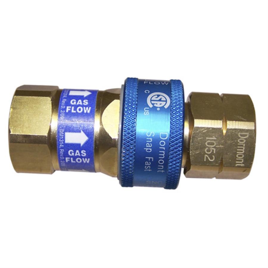 Gas Hose Fitting, Quick Disconnect, 1 Inch, Brass/Carbon Steel/Aluminum,1 - 1 EACH