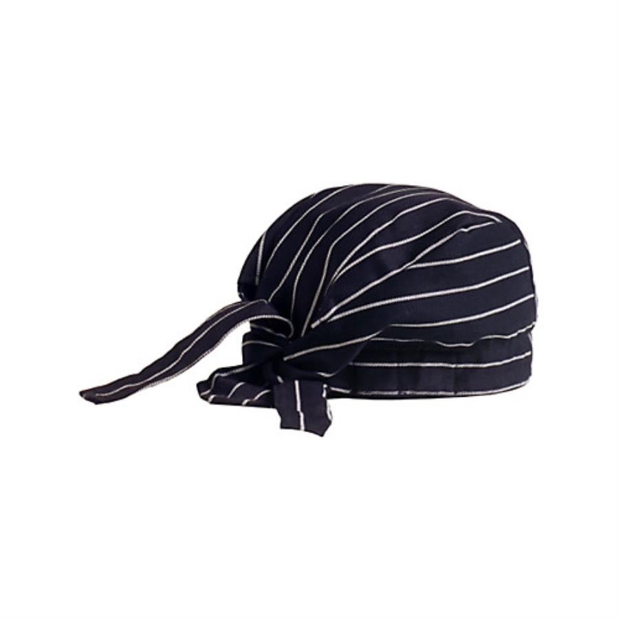 Hat, Bandana, Black & White, 100% Spun-Polyester, Adjustable Tie-Back Closure,1 - 1 EACH