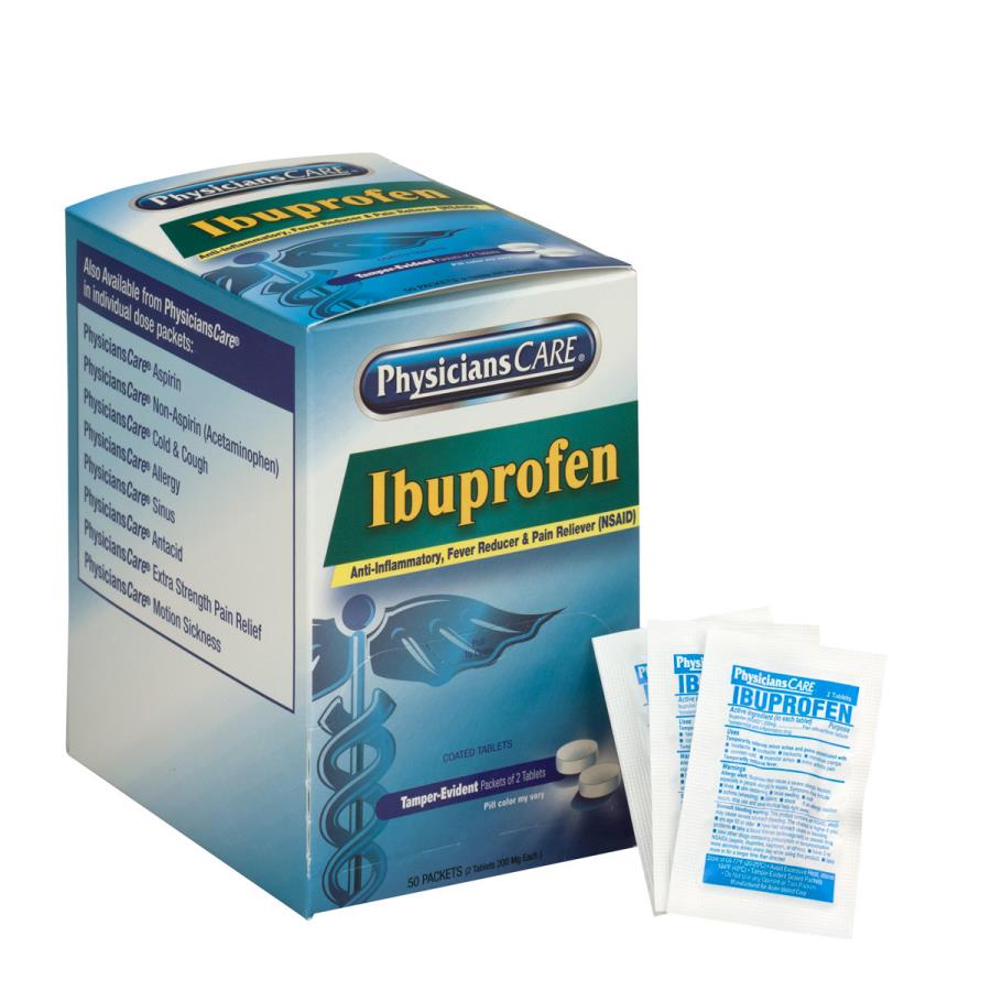 Medicine, Ibuprofen, Tablet, Individually-Wrapped,2 - 50 COUNT