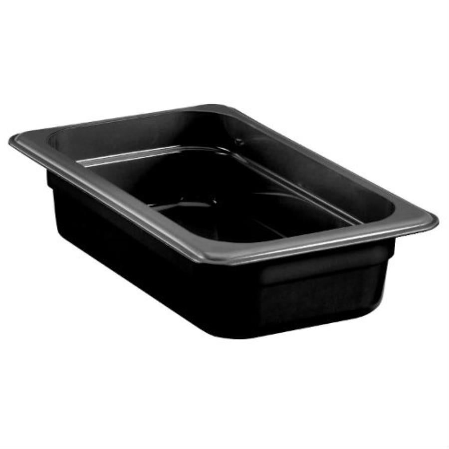 Pan, Food, Fourth-Size 2.5 Inch, 10.437 x 6.375 Inch Black, High-Heat Plastic,1 - 1 EACH