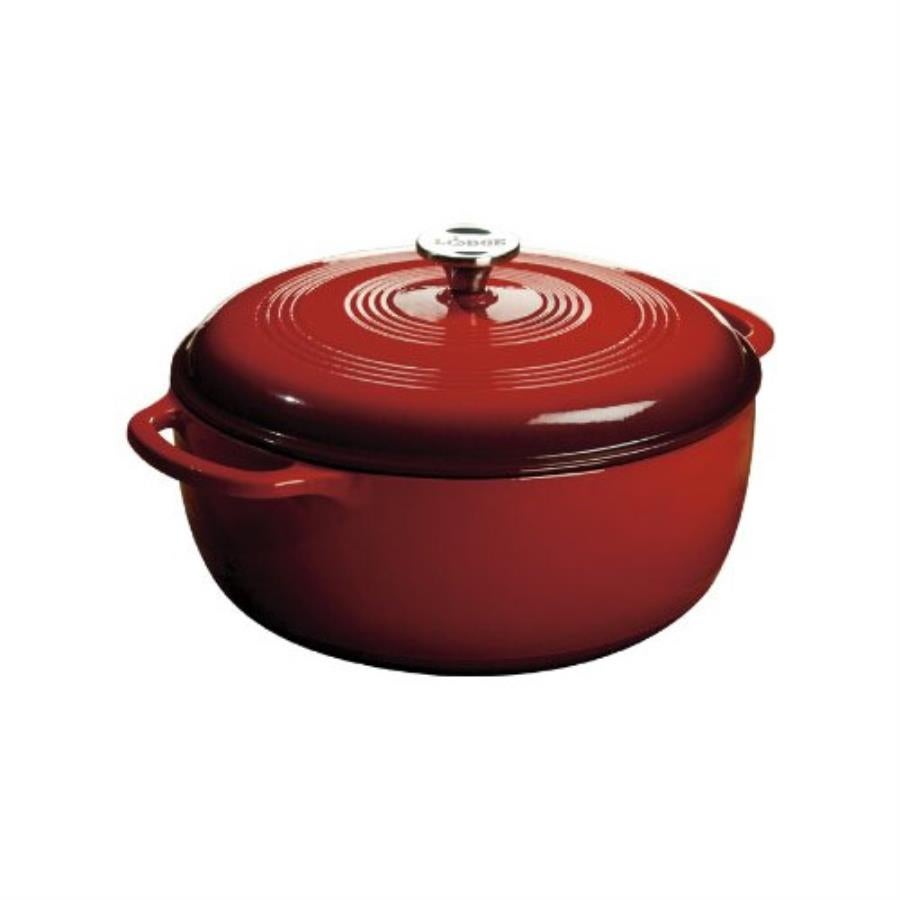 Pot, Dutch Oven, 7.8 Quart, Red, Cast Iron, with Cover,1 - 1 EACH
