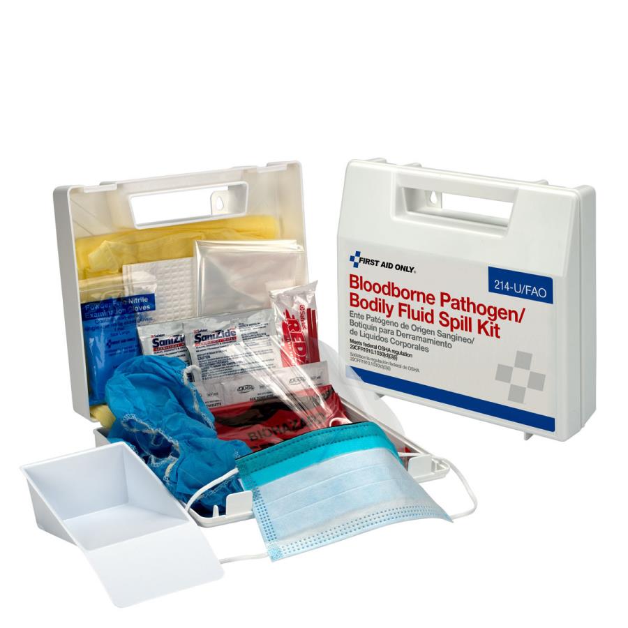 Cleaning Kit, Bloodborne Pathogen/Bodily Fluid Spill, 24 Piece, with Hard Case,1 - 1 EACH