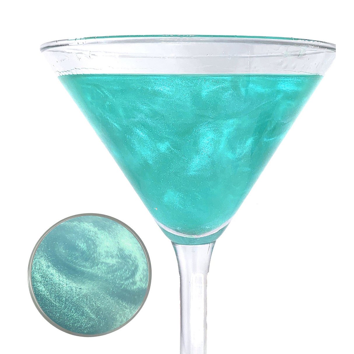 Glitter, Cocktail, All-Natural, Turquoise,12 - 5 Gram Avg