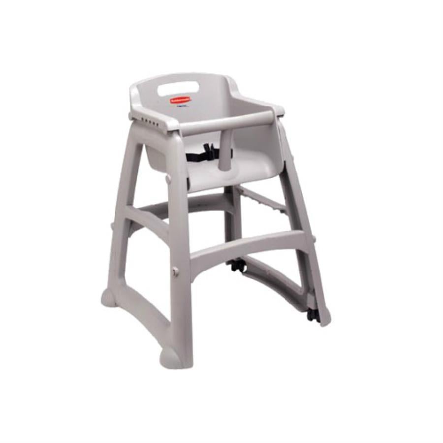 Chair, High, Gray, Plastic, with Buckle Strap,1 - 1 EACH