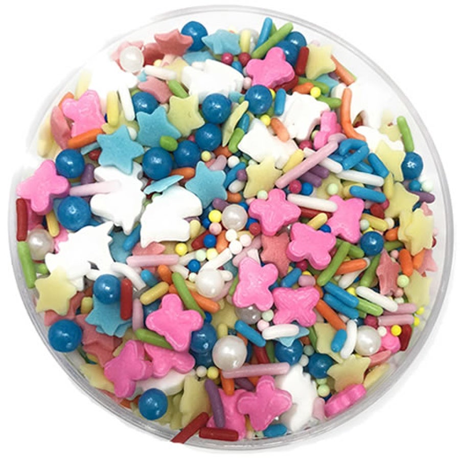 Sprinkle Mix, Fiesta, Unicorn & Butterfly Shaped/Rainbow Assortment,6 - 1 POUND