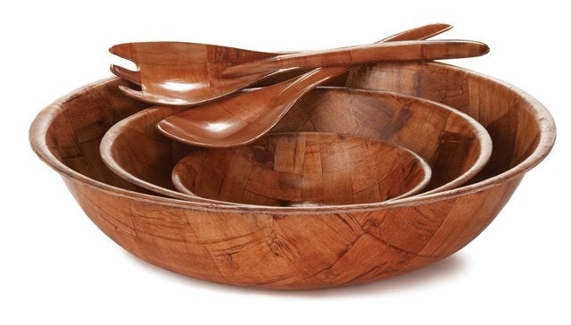Bowls, Salad, Wovenwood, 8 Inch, Mahogany, 8 Linear Inch,1 - 12 COUNT