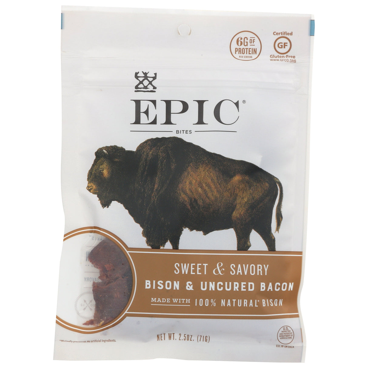 Jerky, Bison & Uncured Bacon, Sweet & Savory,8 - 2.5 OUNCE