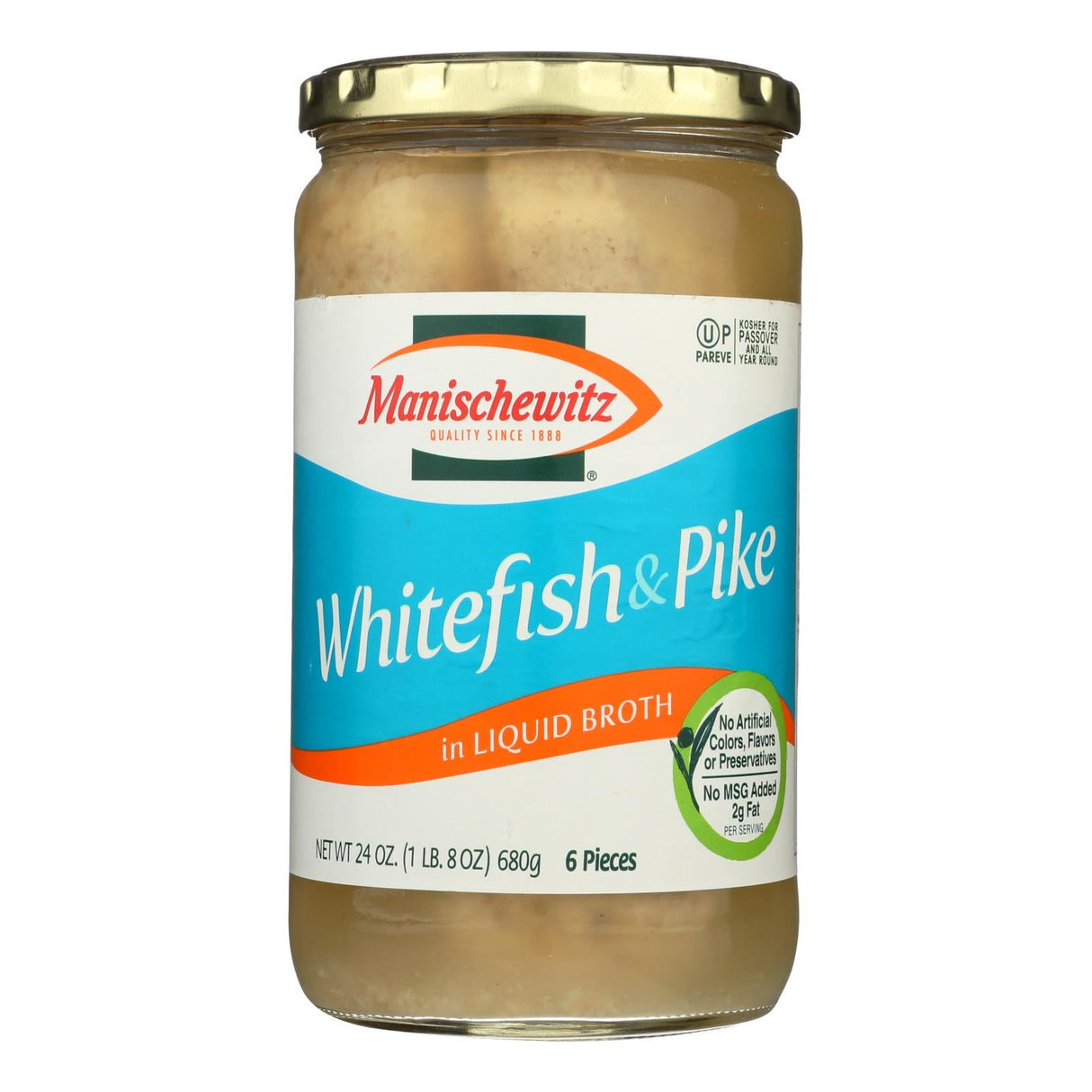 Whitefish & Pike, in Broth, Cooked, Shelf-Stable,12 - 24 OUNCE