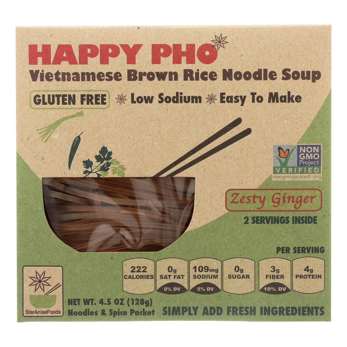 Soup, Vietnamese Brown Rice Noodle,6 - 4.5 OUNCE