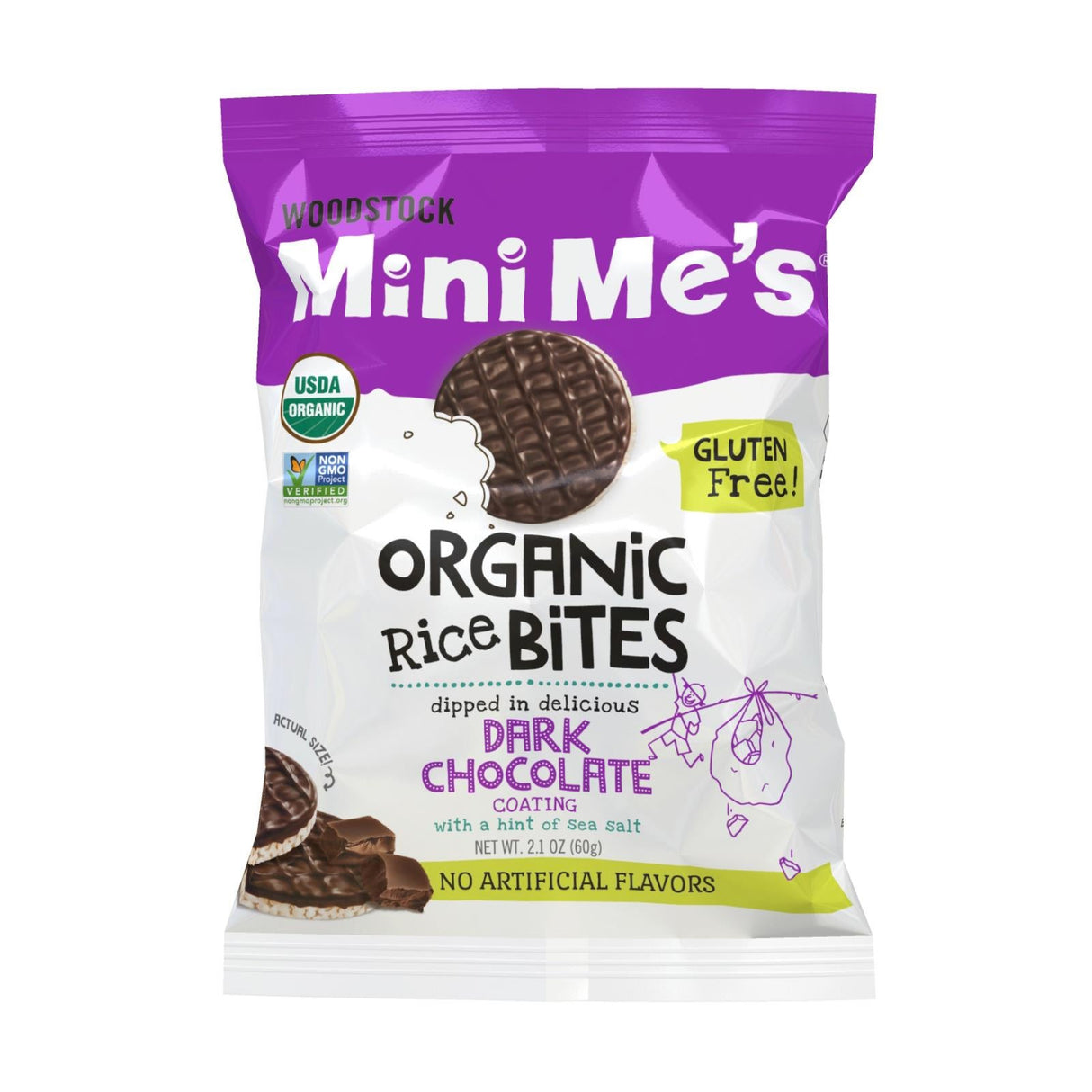 Rice Cake Bites, Dark Chocolate,8 - 2.1 OUNCE