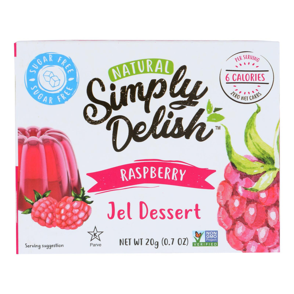 Gelatin Mix, Raspberry, Sugar Free,6 - 0.7 OUNCE