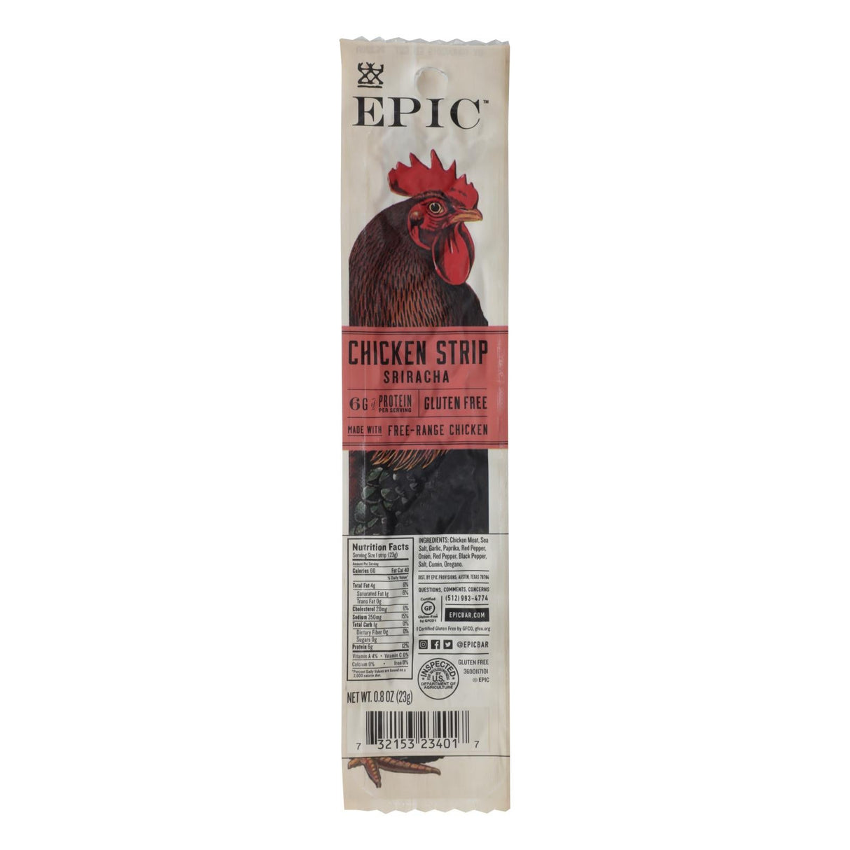 Chicken Jerky, Sriracha,20 - 0.8 OUNCE