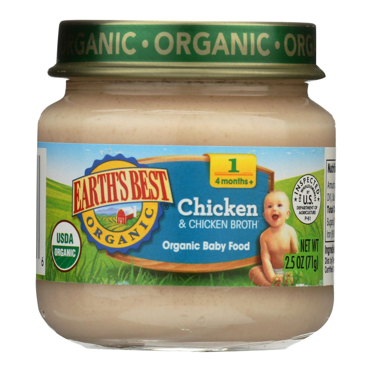 Baby Food, Chicken & Chicken Broth, Stage 1,10 - 2.5 OUNCE