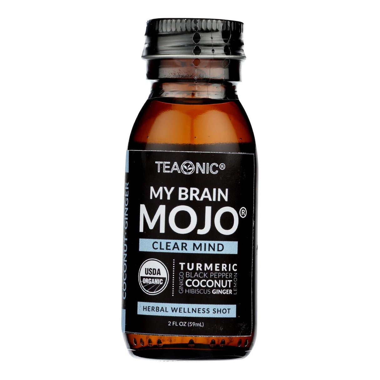Tea, Clear Mind, Herbal Wellness Shot, Single-Serve,6 - 2 FLUID