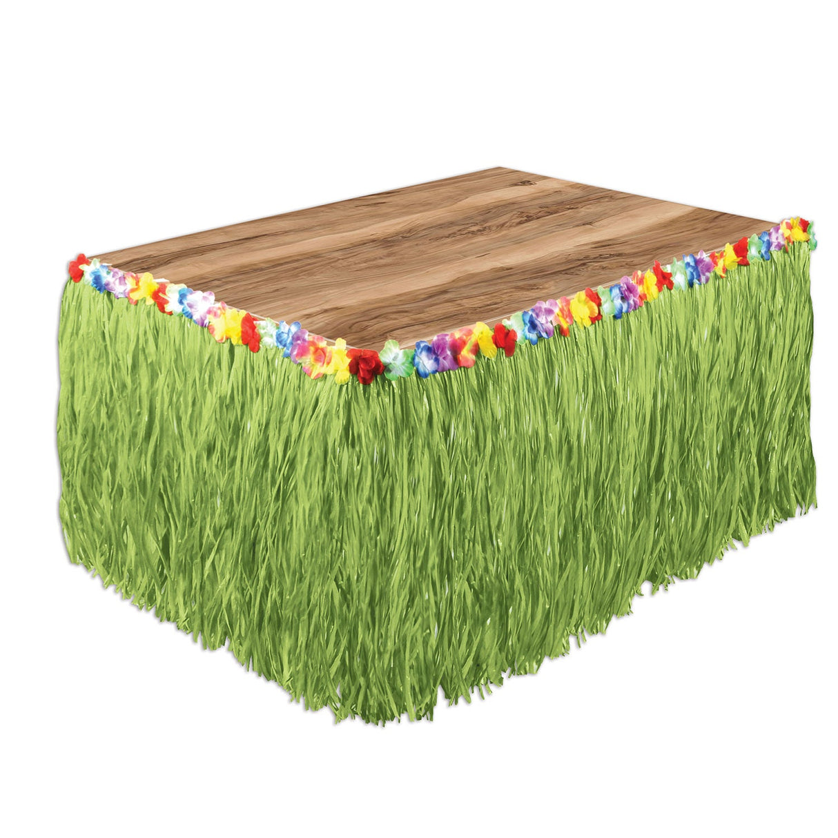 Table Skirting, 30 Inch x 9 Foot, Green, Artificial Grass,6 - 1 COUNT