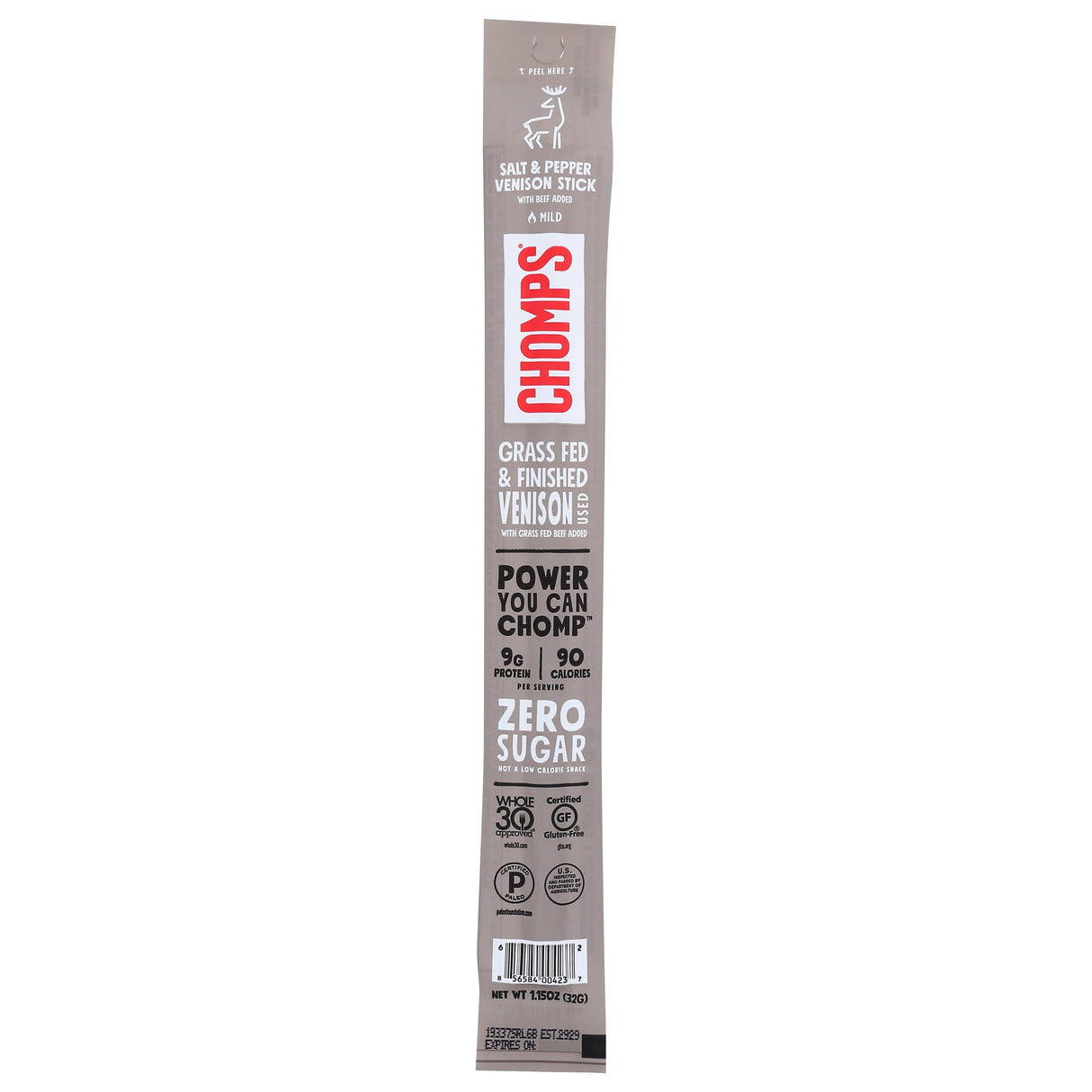 Venison Stick, Salt & Pepper, Individually-Wrapped,24 - 1.15 OUNCE