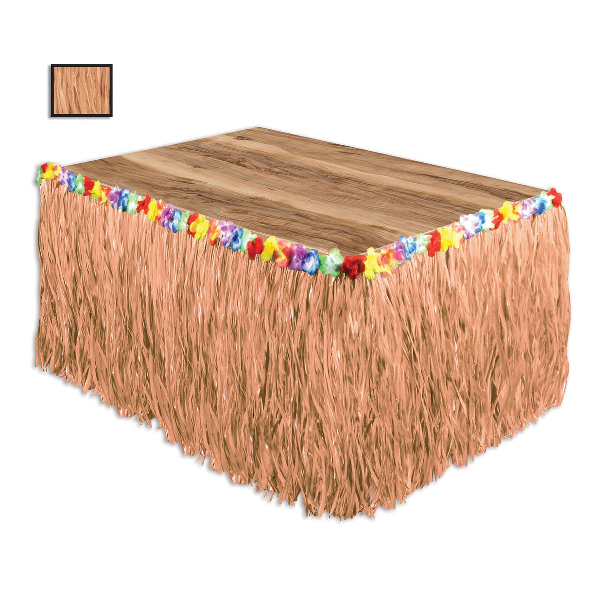 Table Skirting, 30 Inch x 9 Foot, Tan, Artificial Grass,6 - 1 COUNT