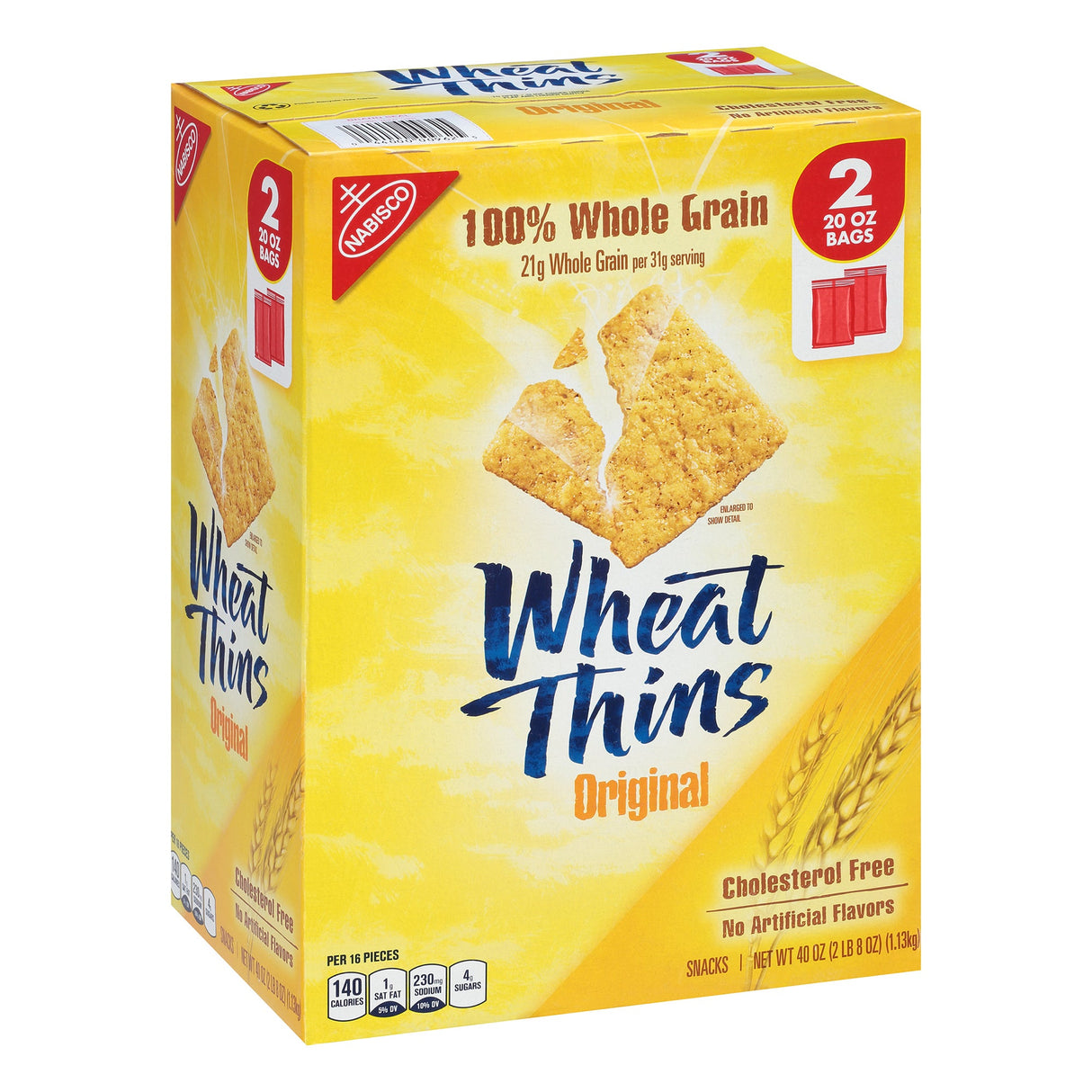 Crackers, Wheat, Original,2 - 20 OUNCE