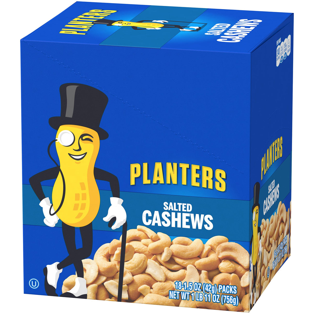 Cashews, Salted, Single-Serve,18 - 1.5 OUNCE