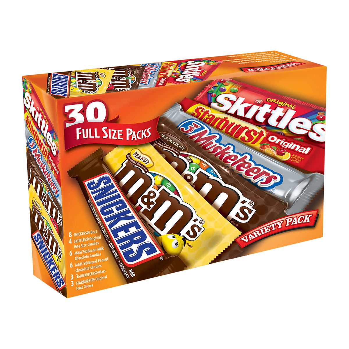 Candy, Variety Pack, Individually-Wrapped, 1 Each,30 - 1 COUNT