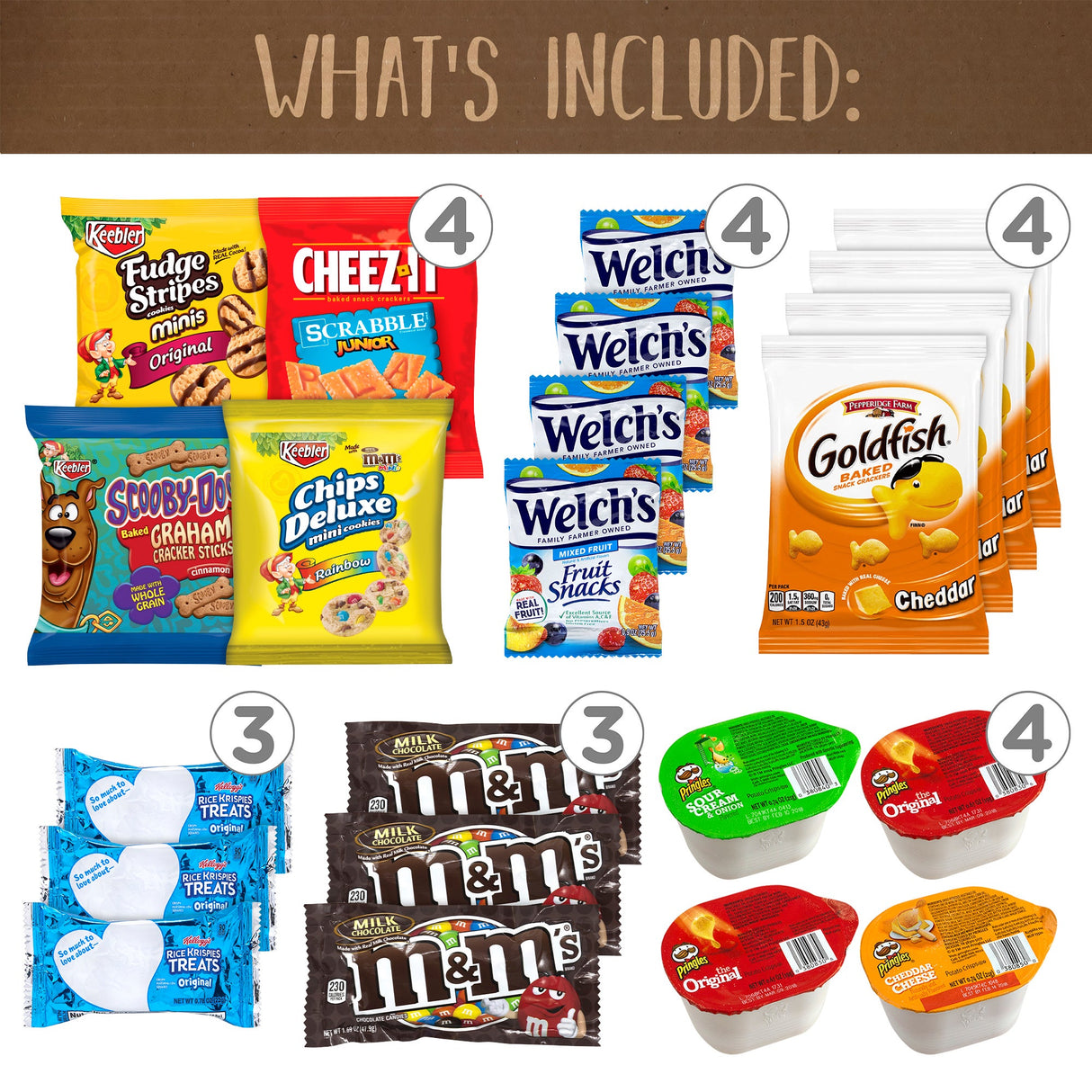 Snacks, Party, Assorted, Single-Serve,1 - 65 PIECE