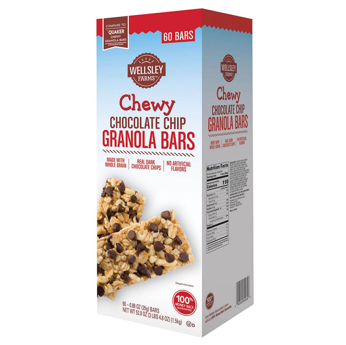 Bars, Chewy Granola, Chocolate Chip,60 - 0.88 OUNCE