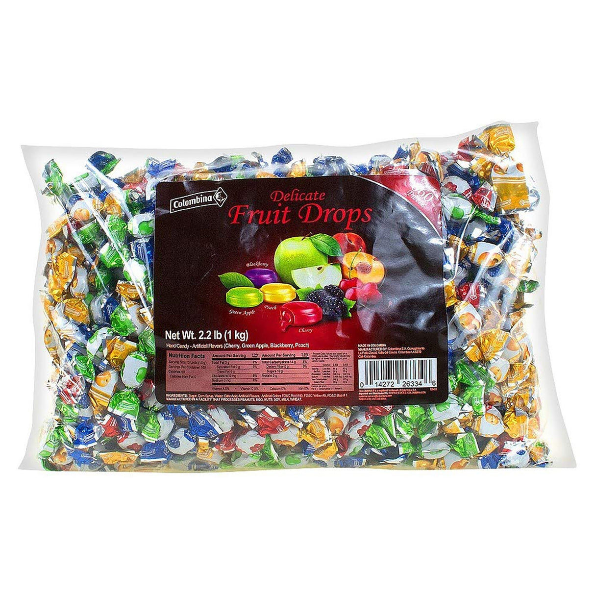 Hard Candy, Fruit Drops, Variety Pack,1 - 2.2 POUND