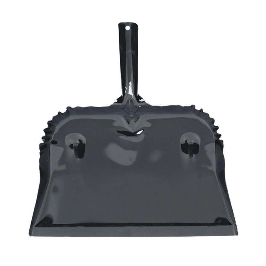 Dust Pan, Handheld, 7.5 x 12.75 Inch, Black, Steel,1 - 1 EACH