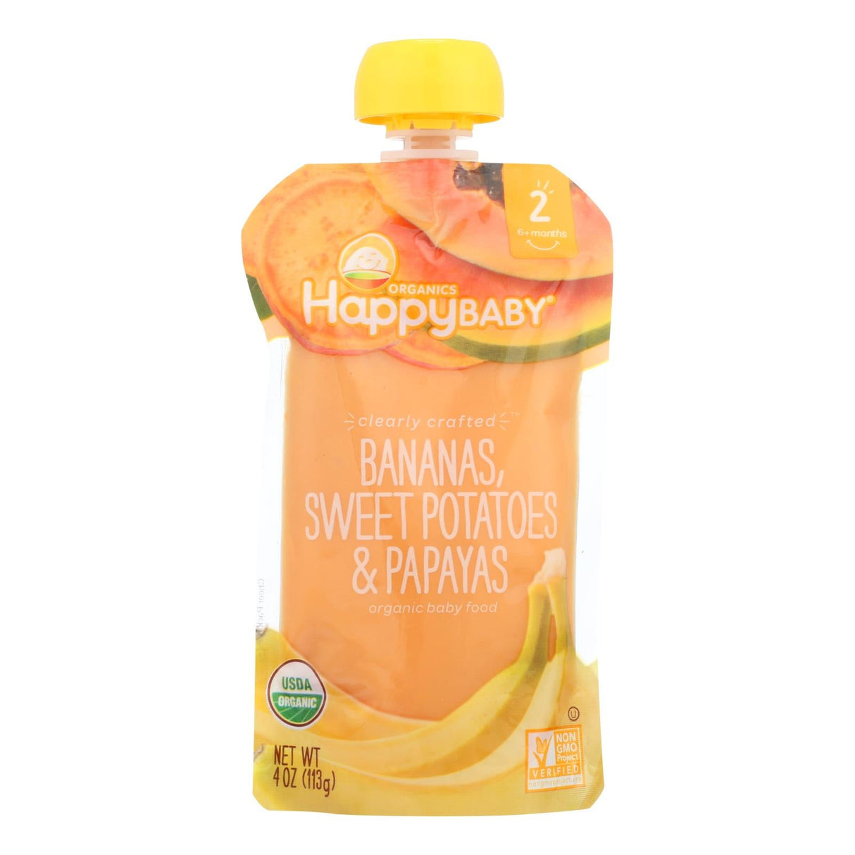 Baby Food, Bananas/Sweet Potatoes/Papayas, Pouch, Stage 2,16 - 4 OUNCE