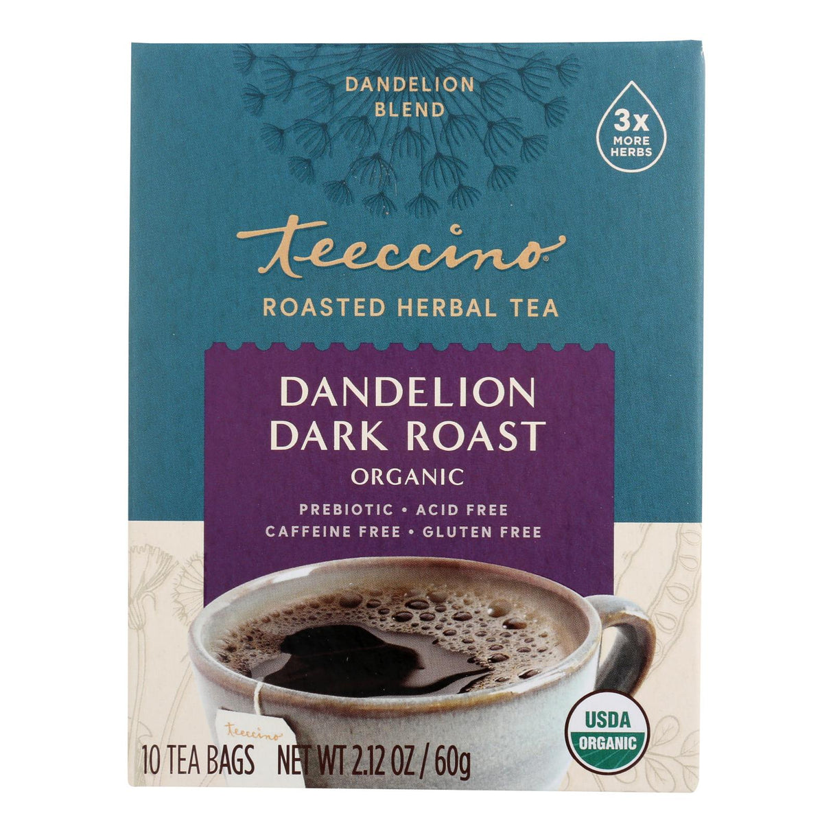 Tea, Dandelion Dark Roast, Individually Wrapped with String,6 - 10 COUNT