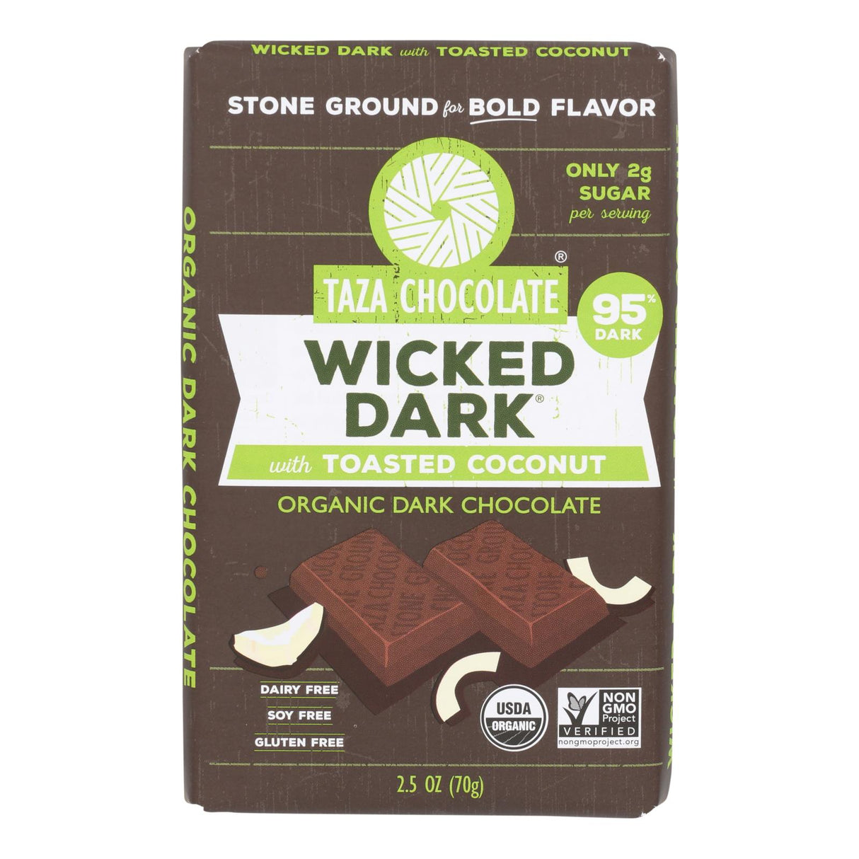 Candy Bars, Dark Chocolate, with Toasted Coconut,10 - 2.5 OUNCE