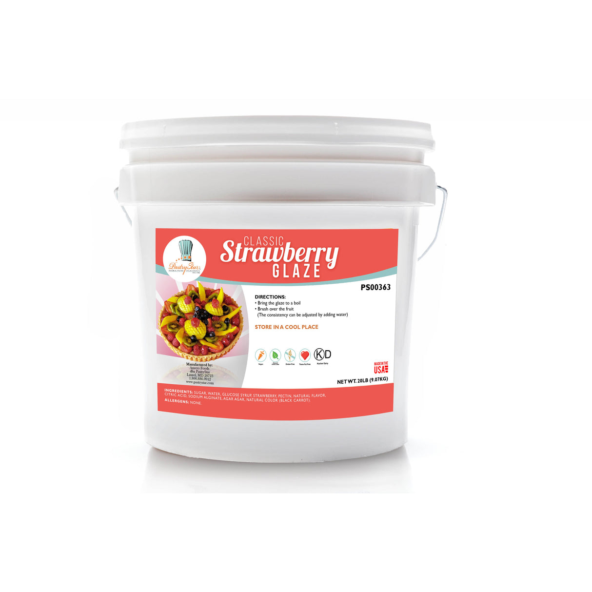 Glaze, Strawberry,1 - 20 POUND