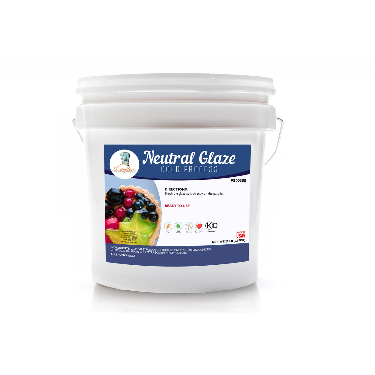 Glaze, Neutral, Ready-to-Use, Shelf-Stable,1 - 20 POUND