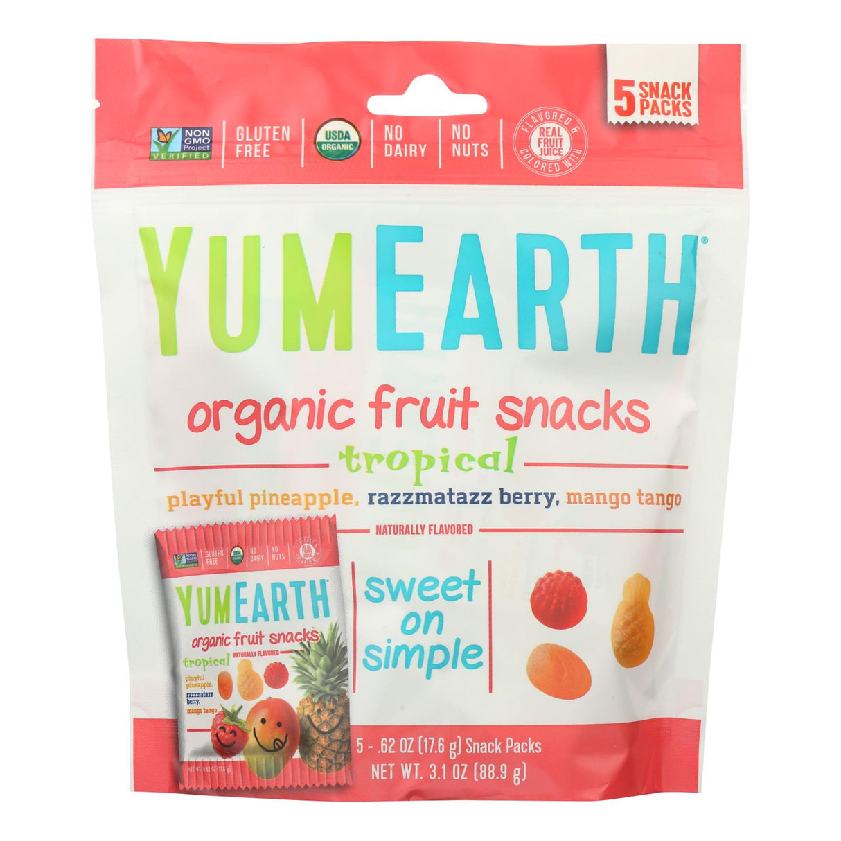 Snacks, Fruit, Tropical,12 - 3.1 OUNCE