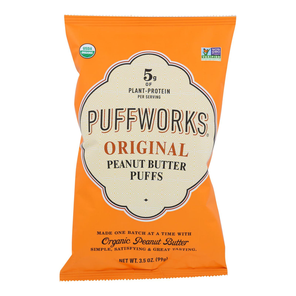 Snack Puffs, Peanut Butter,8 - 3.5 OUNCE