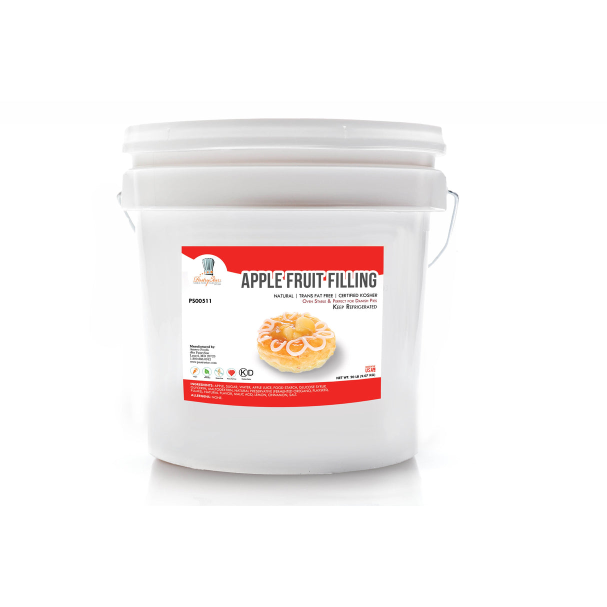 Filling, Pie, Ready-to-Use, Apple,1 - 20 POUND