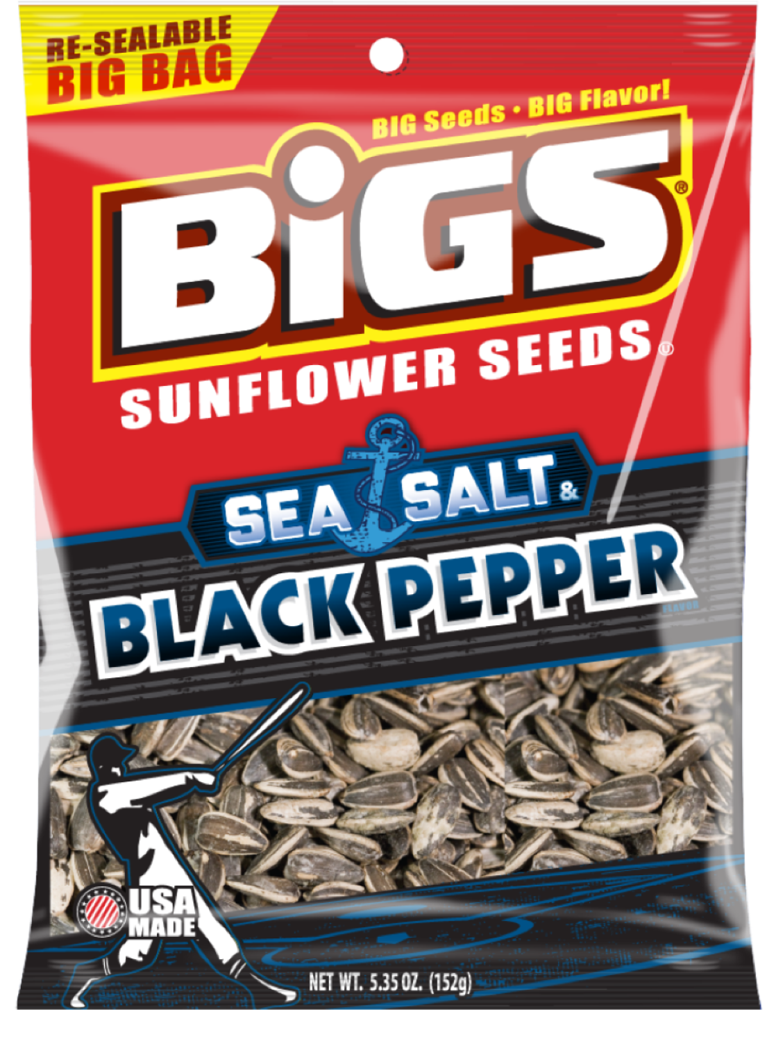Seeds, Sunflower, Sea Salt & Black Pepper, Resealable Bag, 5.35 Ounce,12 - 1 COUNT