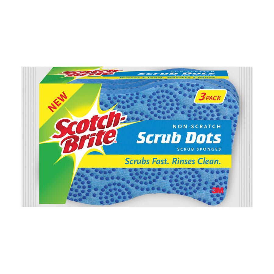 Sponge, Scrub, General-Purpose, Blue,1 - 3 COUNT