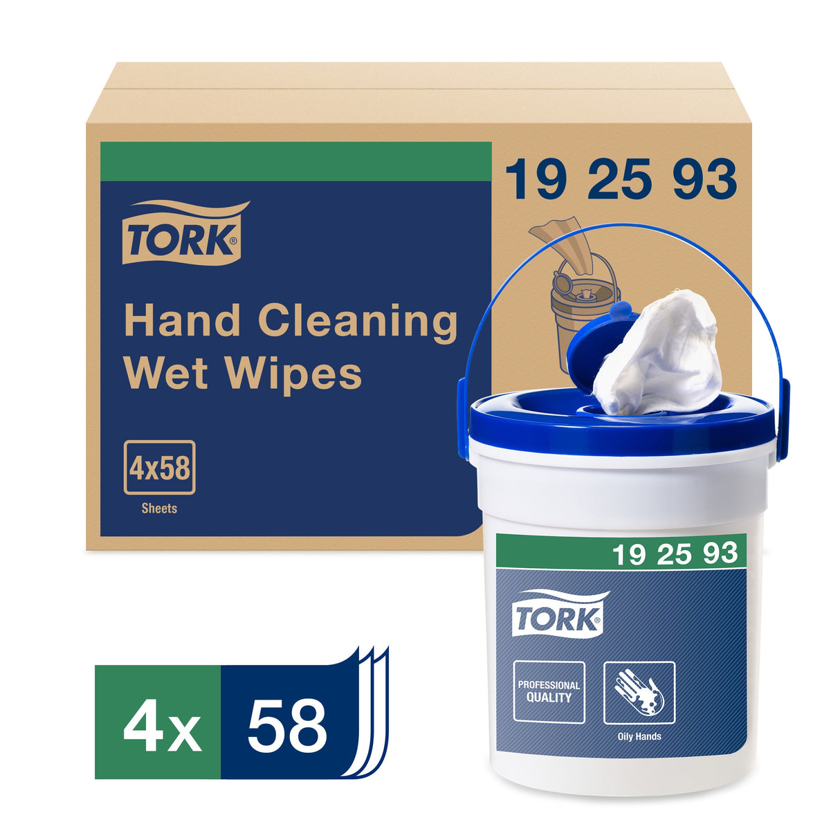 Towelettes, Wet Nap, White, 10.6 x 10.6 Inch, Bucket,4 - 58 COUNT
