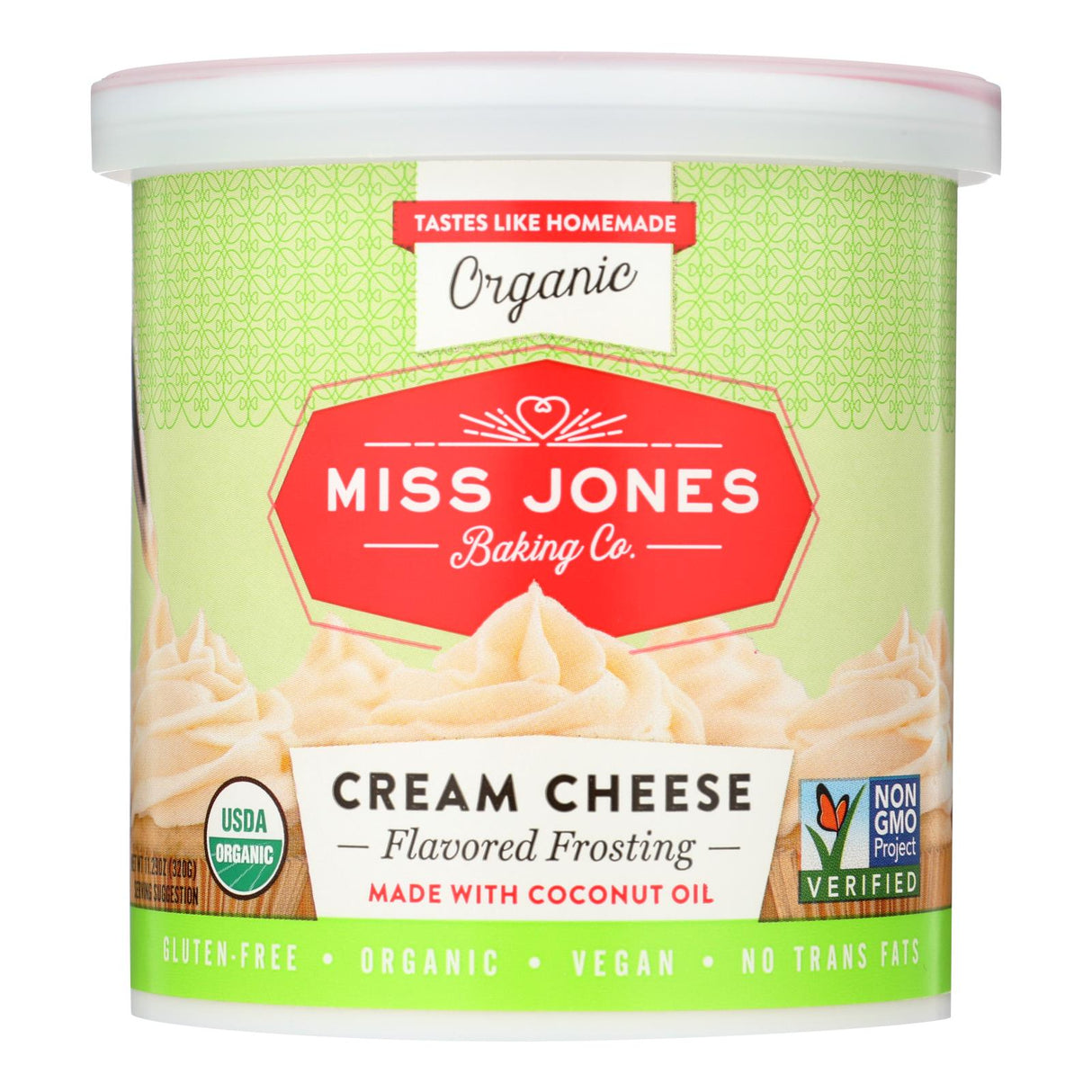 Frosting, Cream Cheese, Made with Coconut Oil,6 - 11.29 OUNCE