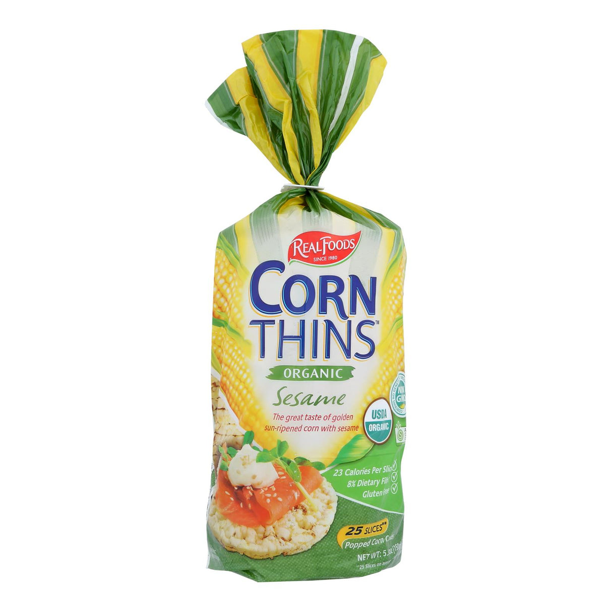 Snacks, Popped Corn Cakes, Sesame,6 - 5.3 OUNCE